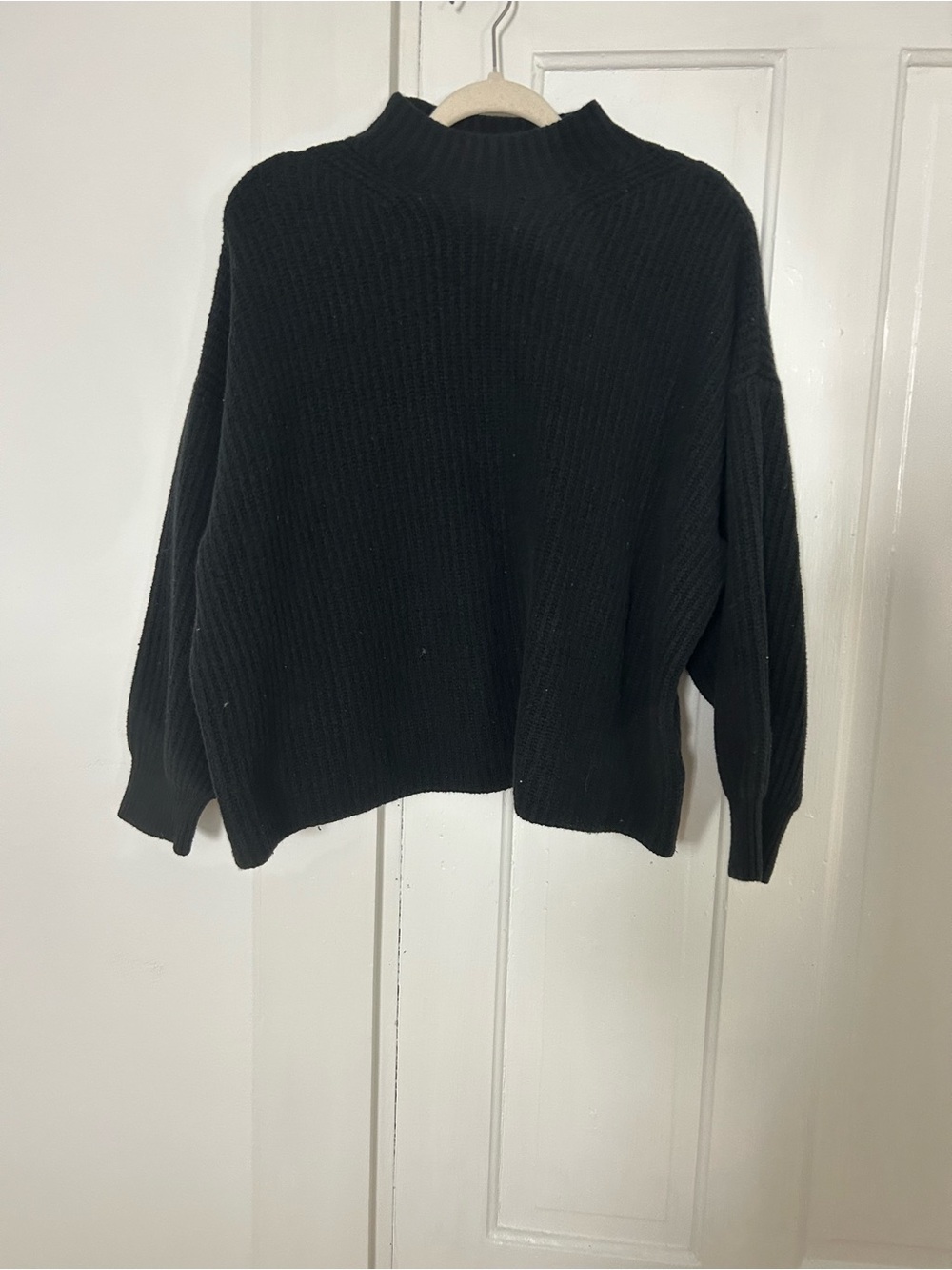 Old Navy Black Ribbed Mockneck Sweater